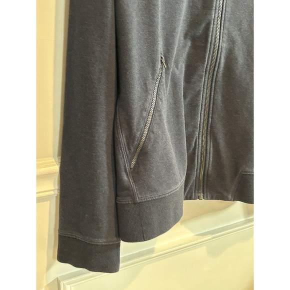 $128 Lululemon Mens Full Zip Up Hoodie Jacket Sz M Hooded Navy Blue Heather - Picture 4 of 14